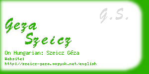 geza szeicz business card